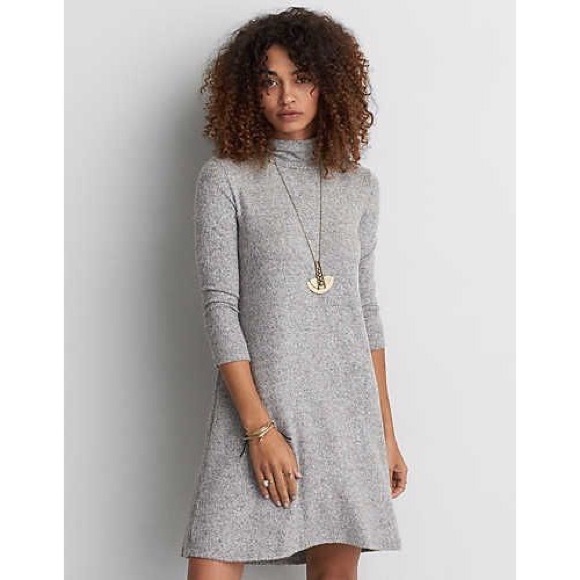 Super Soft Turtleneck Sweater Dress 
